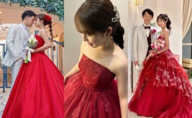 写真映えもばっちり♡インパクト抜群の赤カラードレス10選【今週のスタスナ】